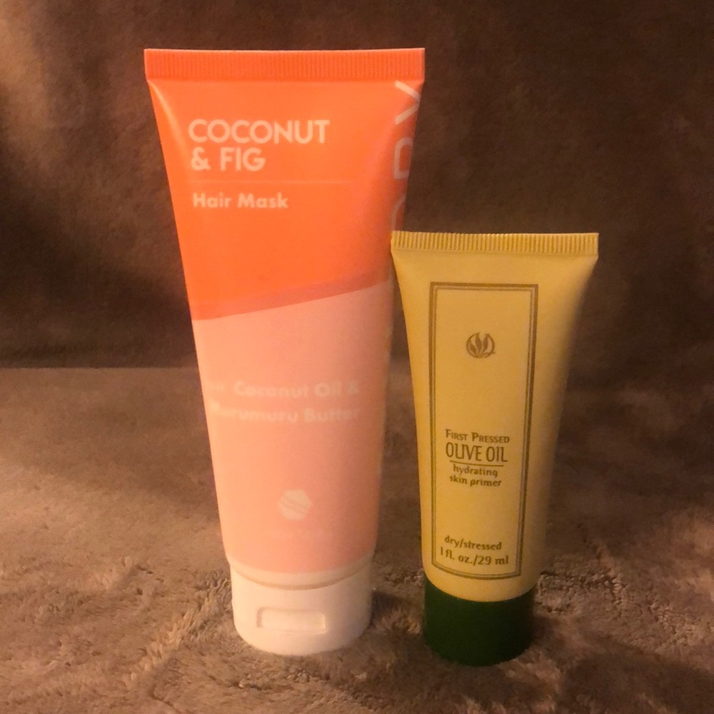 Hair mask and facial hydrating skin primer